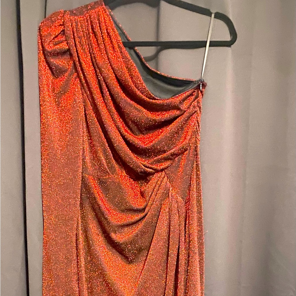 SHEIN red glitter sparkle dress. Great for Christmas party. Size LG (8/10)